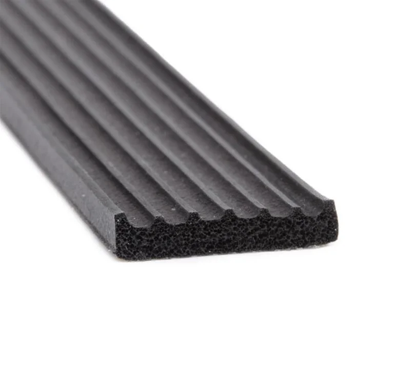 Sponge Profile Ribbed Rubber Seal Strip Per Meter