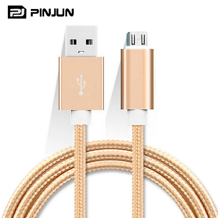 Synchronisation de données USB tressé en nylon 18 W, 20 W, à charge rapide, PD Câble USB micro de type C pour iPhone Samsung