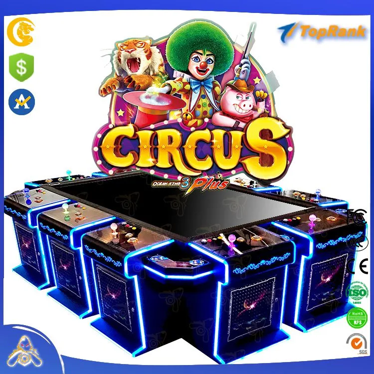 New High Profit Online Coin Operated Machine 55 Inch Standing Arcade Shooting Fish Game Tables 2 Player 3 Plus Ocean King Fish Game Circus