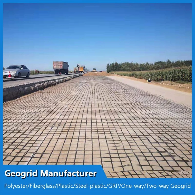 80Kn 100kn 120kn Acero fuerte tensor-plástico reforzado con calzada plástico Geogrid para la Ingeniería Civil