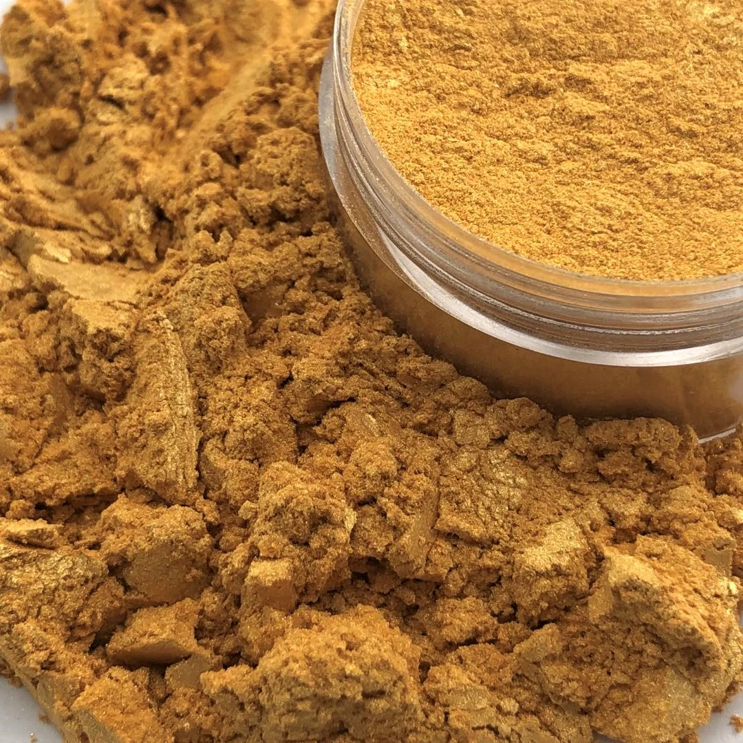 Pigments nacrés P806 Gold Lustre effets Or brillant pour revêtement Poudre de mica plastique 306 cosmétique