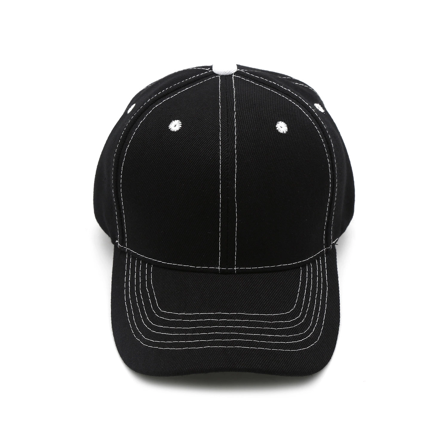 100% acrylic Blank Baseball Cap with Contrast Thread