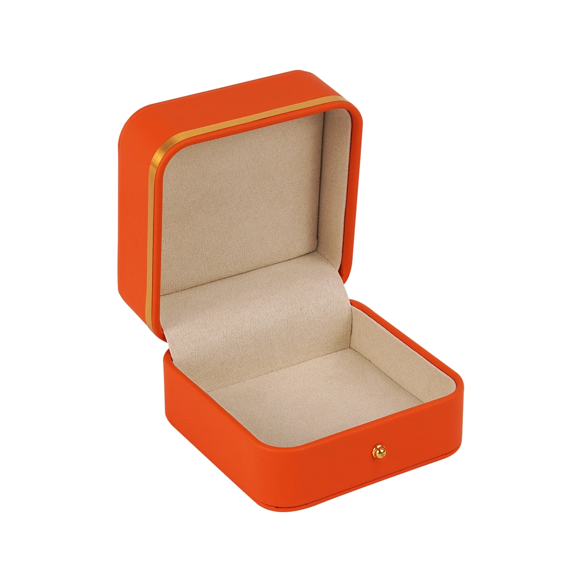 Coffret à bijoux colorés orange Boîte cadeau contenant d'emballage de bijoux en cuir