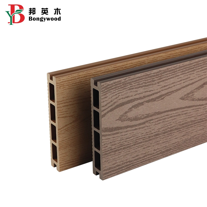 140X25mm Square Hole WPC Classic Decking Plate Wood Plastic Composite Balcony Flooring