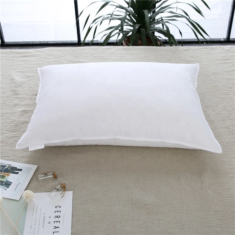 Manufacturer Wholesale/Supplier 100% Organic Cotton 3 Layers / Chambers Goose / Duck Feather Down Premium Quality Standard Size Hotel / Home Bed Sleeping Neck Pillow