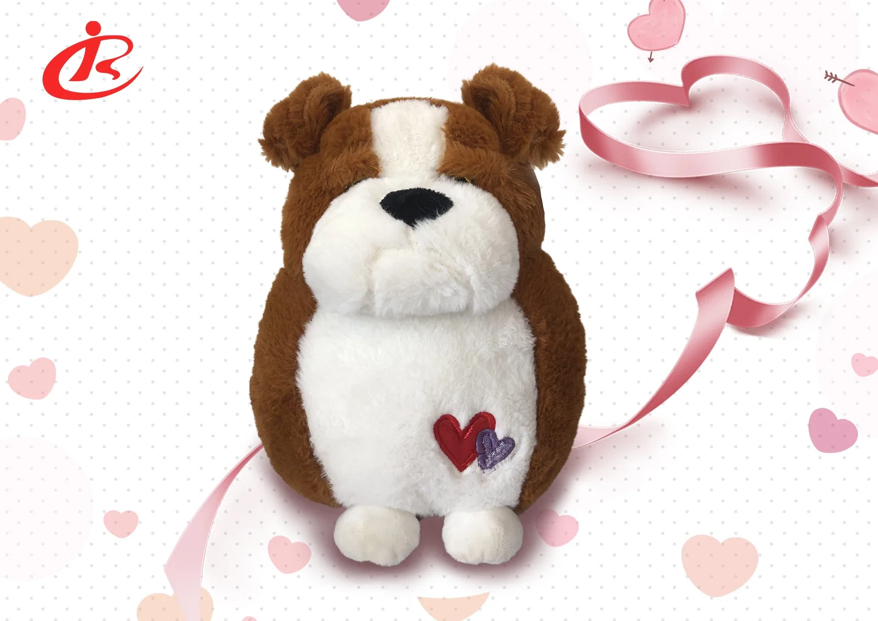 Plush Toy Dogs with Heart