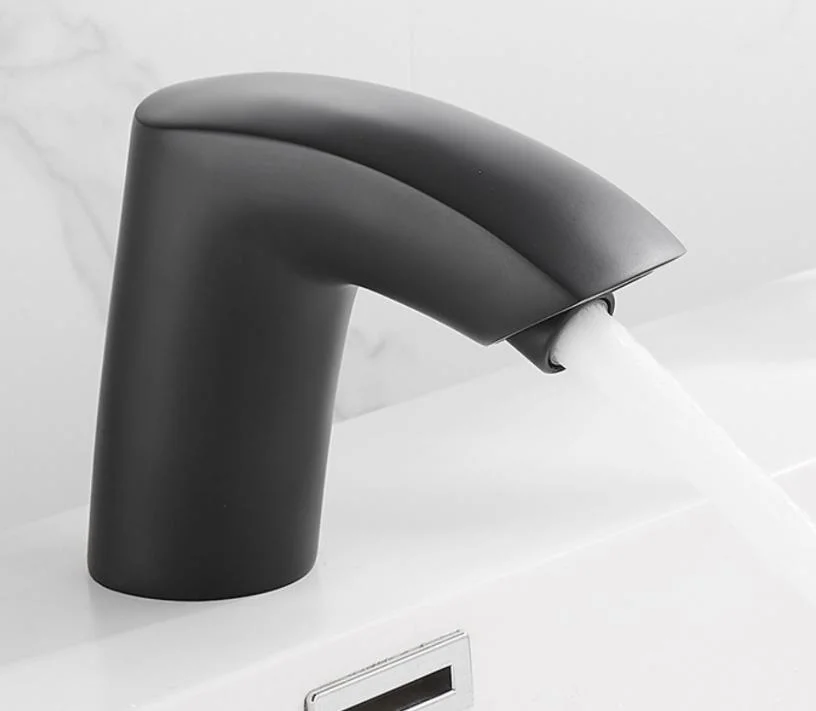 Grifo negro sin tacto Smart sensor Pica Mezclador Cuarto de baño Infrarrojo táctil Grifo de agua gratis