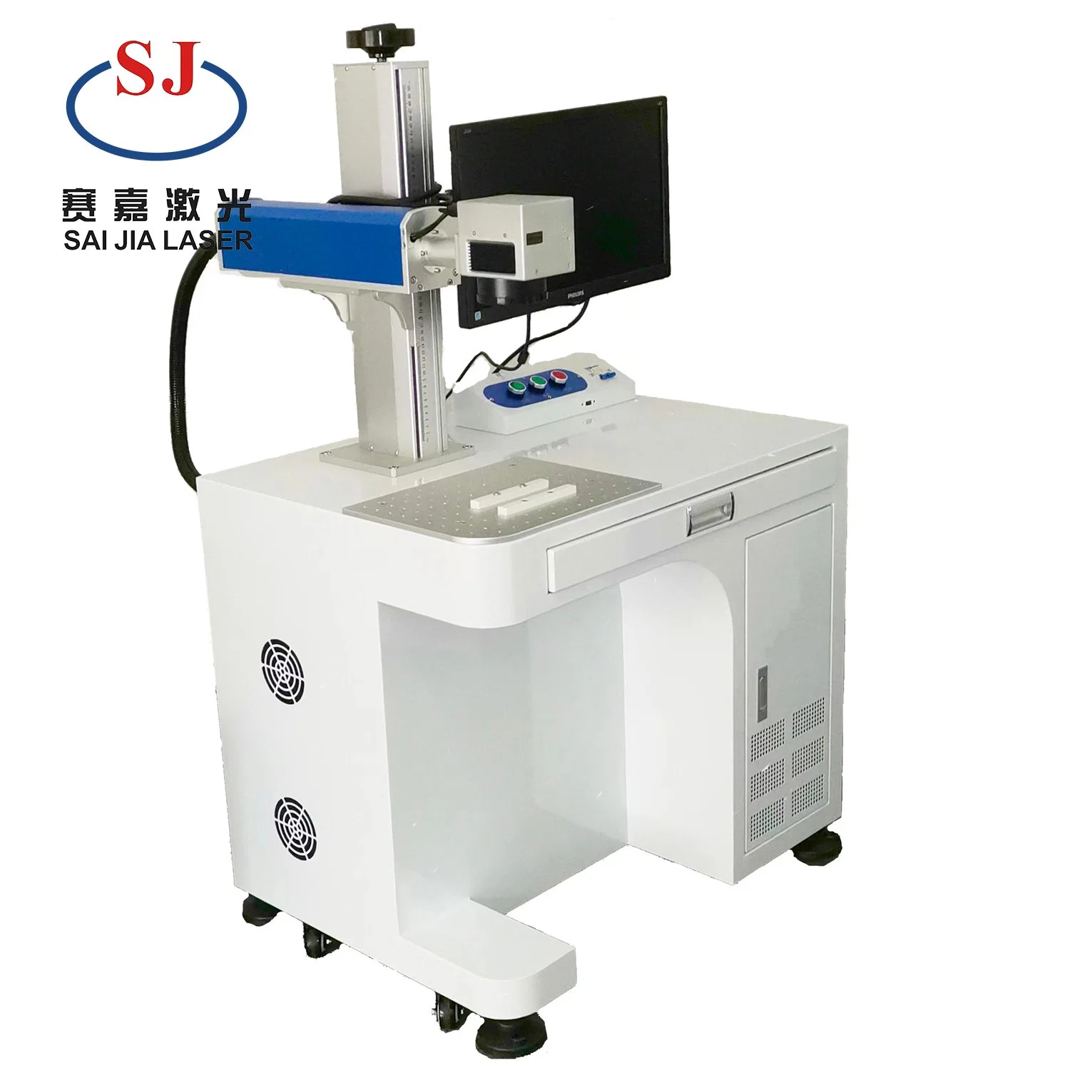 Sample Customization Fiber Laser Marking Machine for Metal Nometal Engraving