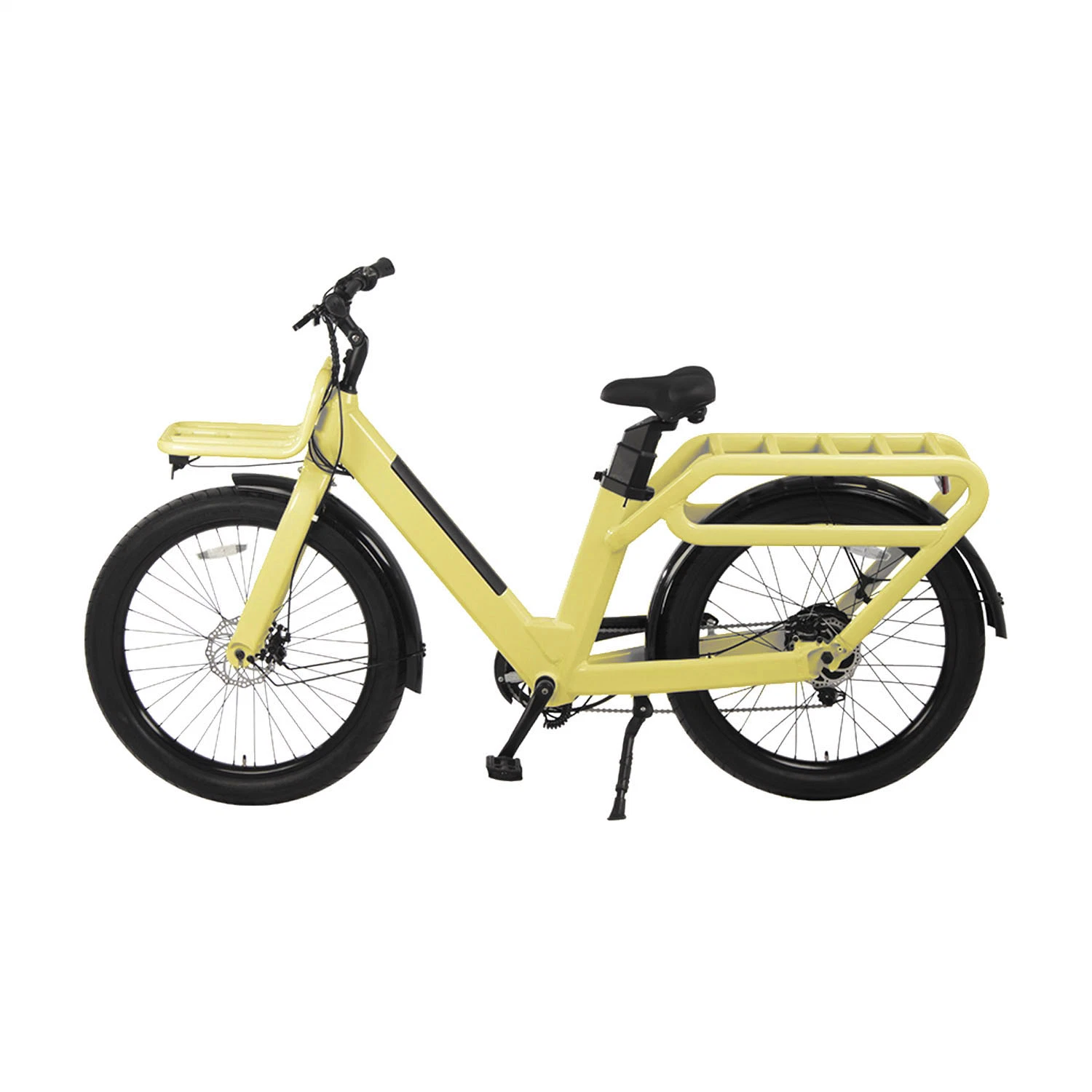 Schnelle Lieferung 32AH+16Ah 48V Doppel-Lithium-Batterien 500W Motor Food Lieferung Elektro-Fahrrad Cargo Elektro-Utility-Bike auf Verkauf