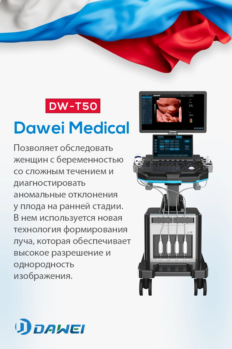 Dw-T50 Trolley 4D/5D Color Doppler Ultrasound Machine