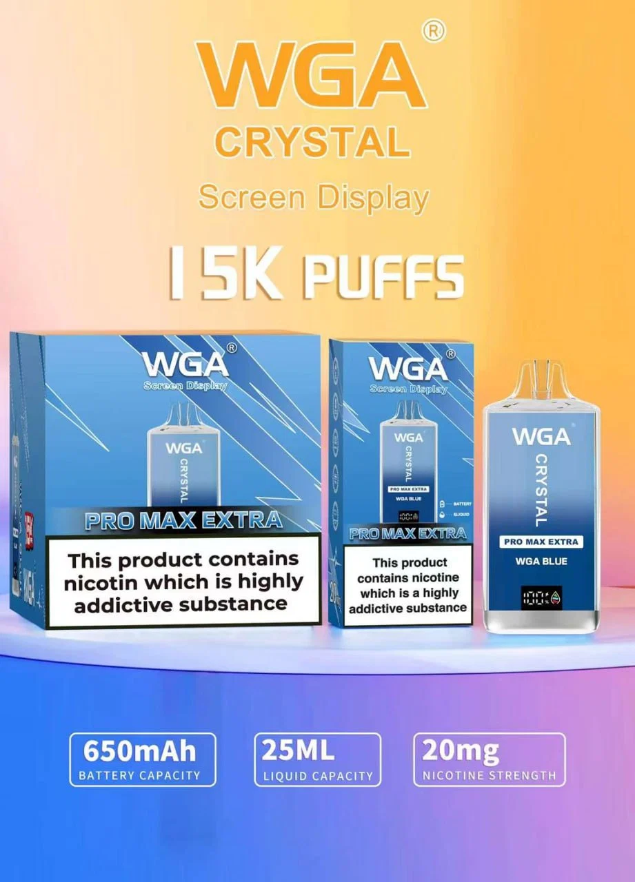 Briété cigarette électronique électronique Sigaret mesh 20 Rasta Te6000 Vaporisateur WGA Crystal 15000 Puff Vape dispsoable