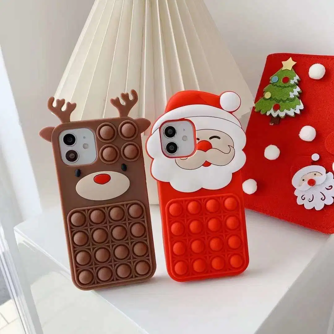 Santa Claus Elk Pinch Handytasche für Apple iPhone13 Druck Silikon-Handytasche Reduzieren