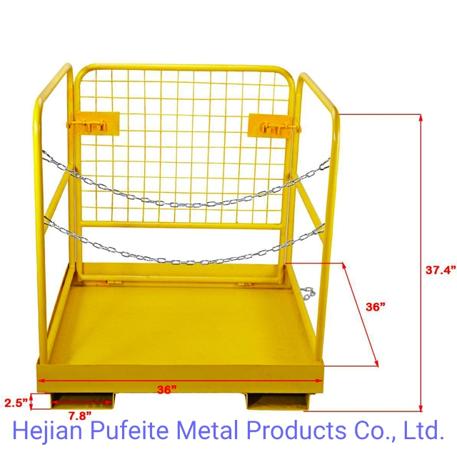 36"x36" plataforma de trabajo de elevación plegables Paletizador Cesta carretilla jaula de seguridad