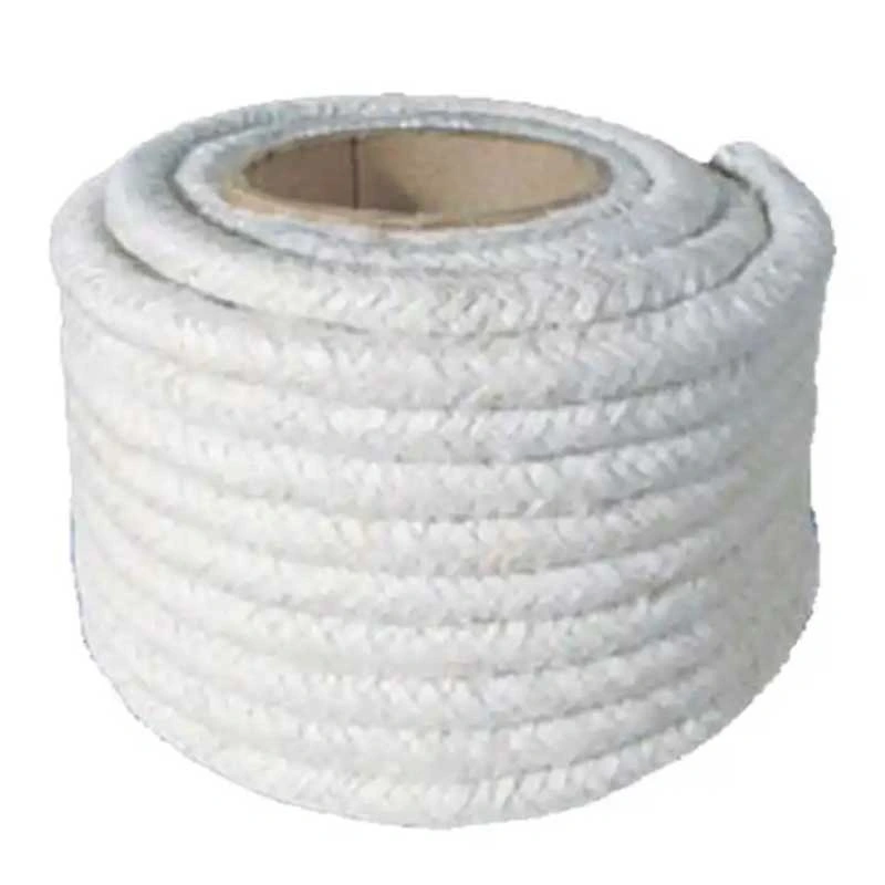 Heat Insulation Mineral Wool Fibre Thermal Resistant Ceramic Fiber Sealing Fireproof Woven Textile Round Square Rope with Ss Steel / Fibre Glass Wire