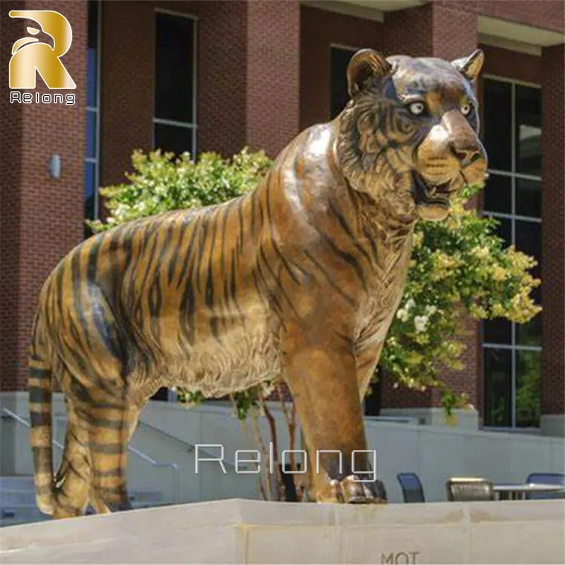 Metal Decorative Life Size Vivid High quality/High cost performance  Bronze Tiger Animal Sculpture