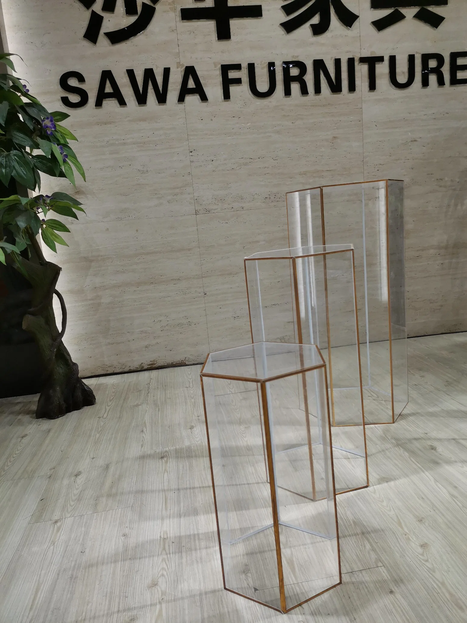 Acrylic Elegant Plinths for Wedding Decortaion