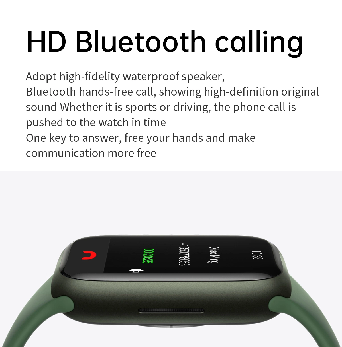 Bluetooth de alta calidad Control de música de llamada y reproducir música Reloj inteligente para Andriod y ios para teléfono móvil Reloj inteligente