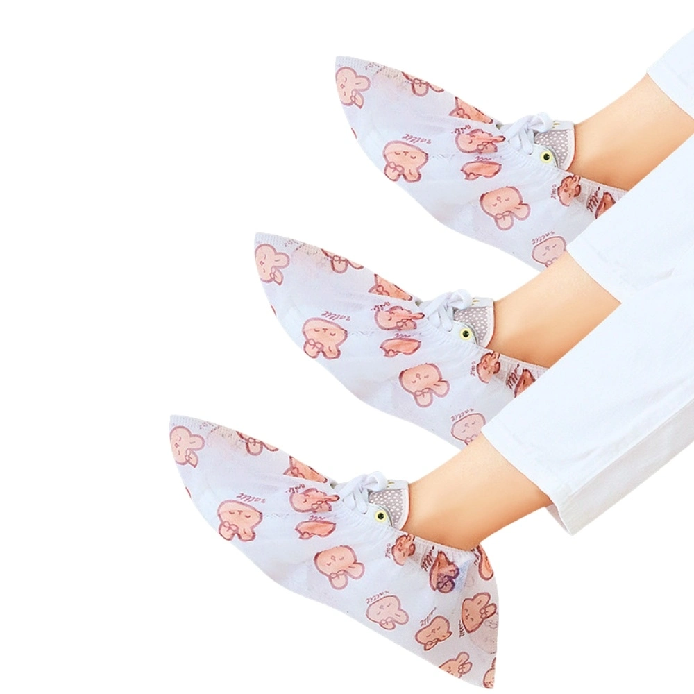 Non-Woven Shoe Cover Disposable Printed Indoor Adult Thickened Non-Slip Ci23278