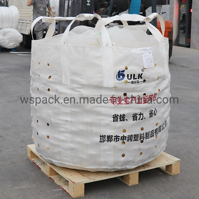 Potato Big Bag Net Bag Ventilate 1000kg 800kg 4 Sling Jumbo Bag Manufacturer