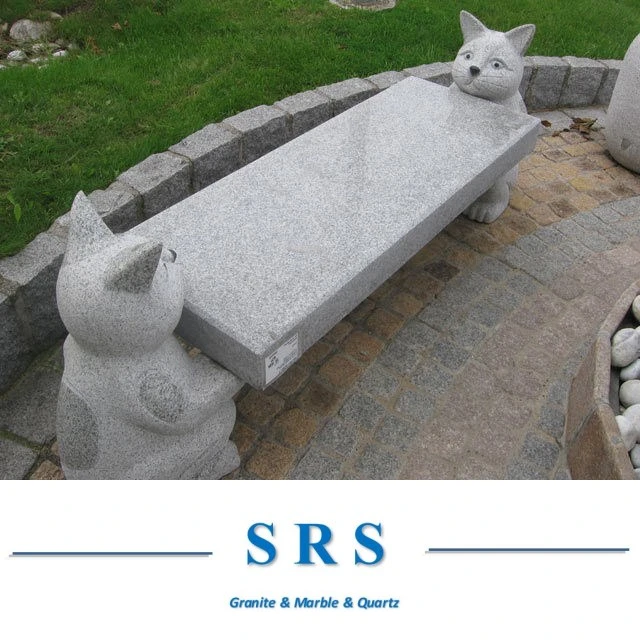 Outdoor Stone Granite Animal Bench for Garden Decoration