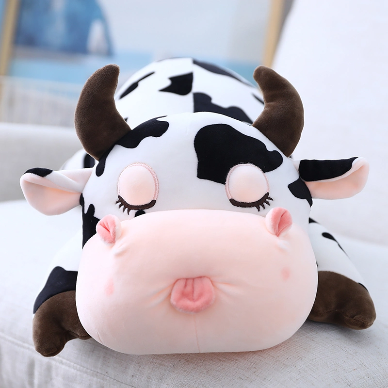 30cm lindo Peluche Vaca muñecas Peluche adorable la vida real de ganado de leche Peluches pan blando cojín almohada Cartoon Kid bebé Regalo de Cumpleaños