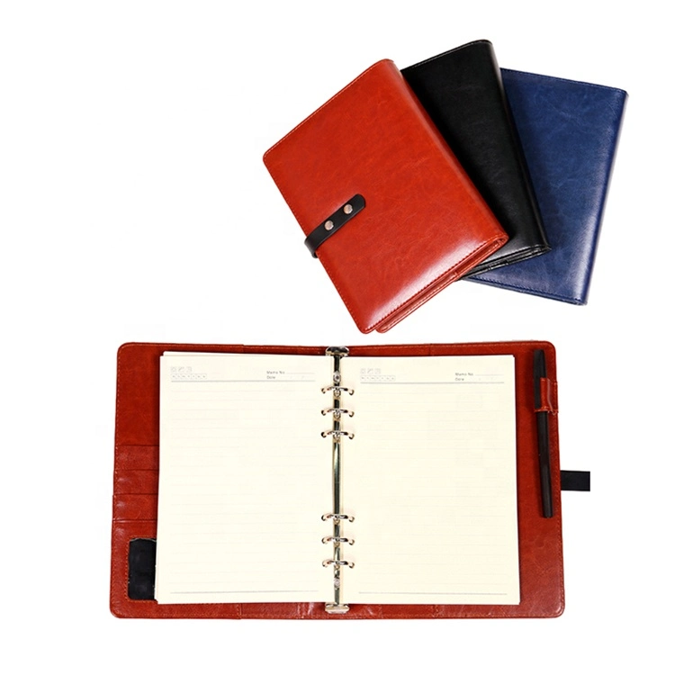 Wholesale/Supplier Portable Size Planner Small Red PU Leather File Folder