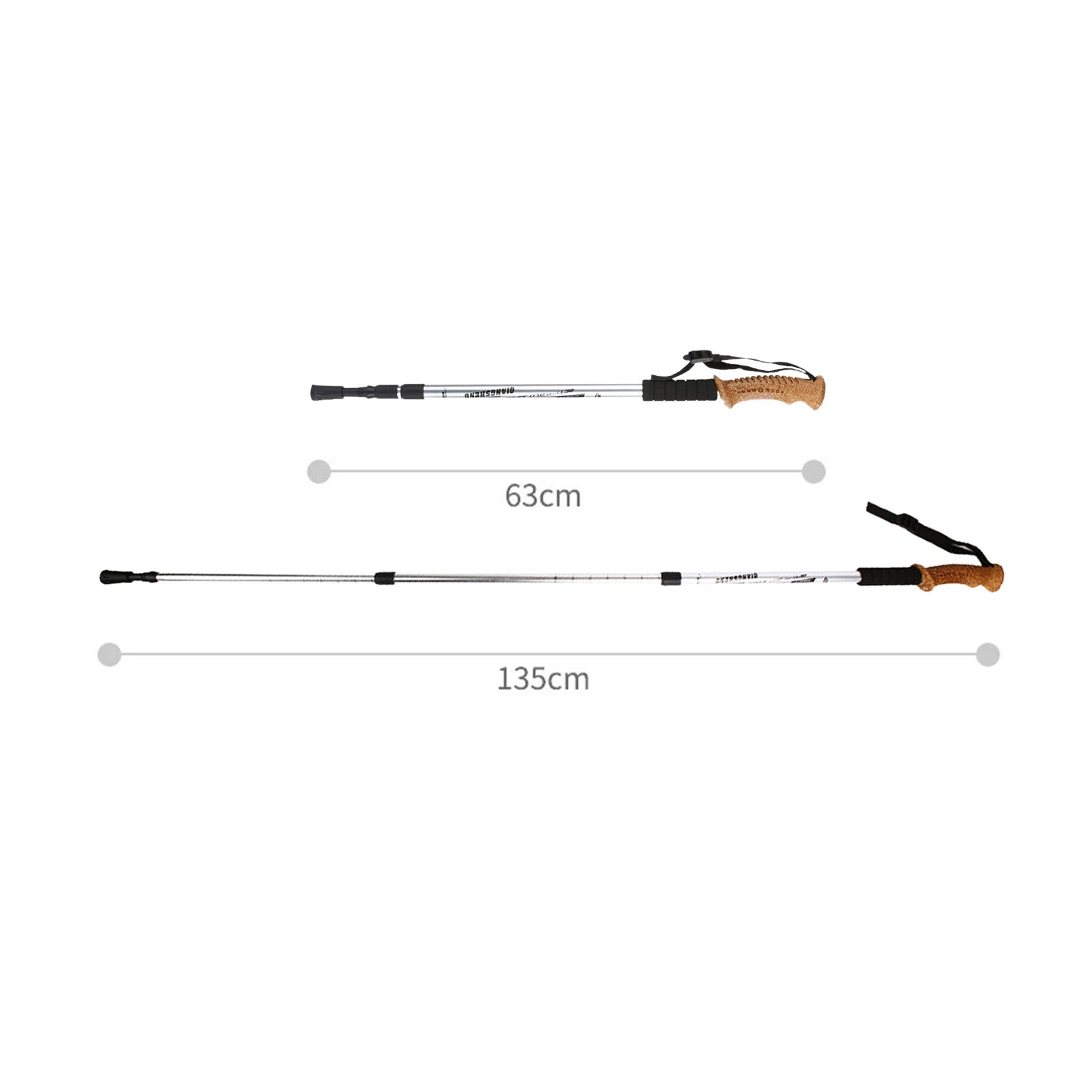 Younghunter Cane Adjustable Hiking Climbing Stick Light Weight Aluminum Cork Trekking Poles