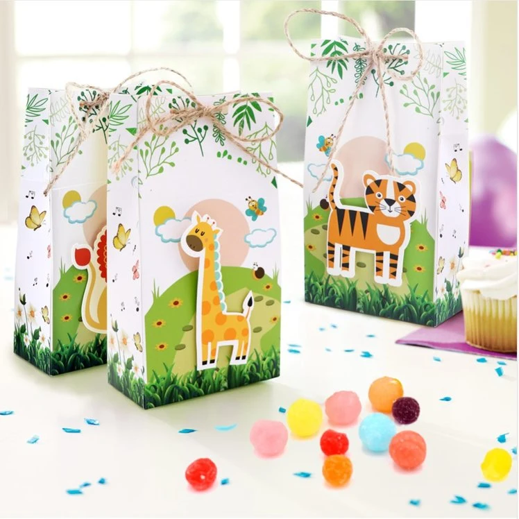 Jungle Party Decoration Baby Shower Birthday Animal Theme Party Favor Box