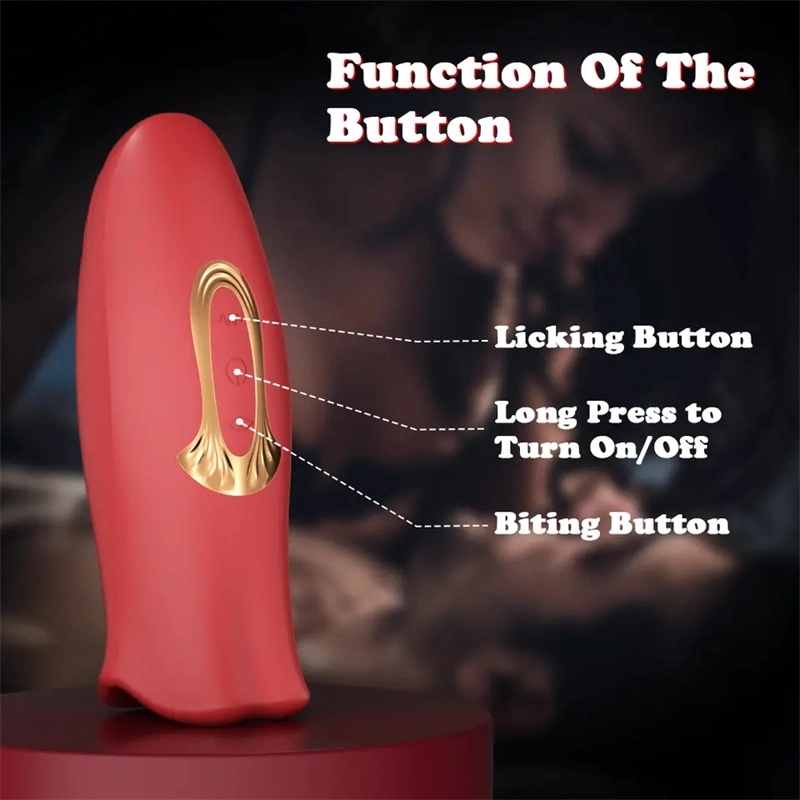 Electric Oral Sex Toy Female Tongue Licking Vibrator That Mimics Mouth Biting and Tongue Vibrating Adult Sex Toy