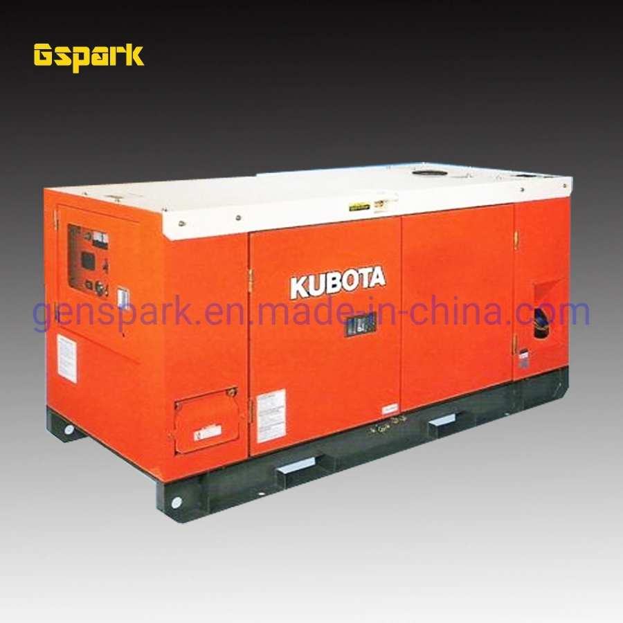 60Hz 220V 3 Phase 30kVA Super Silent Generator Kubota with Leroy Somer Alternator