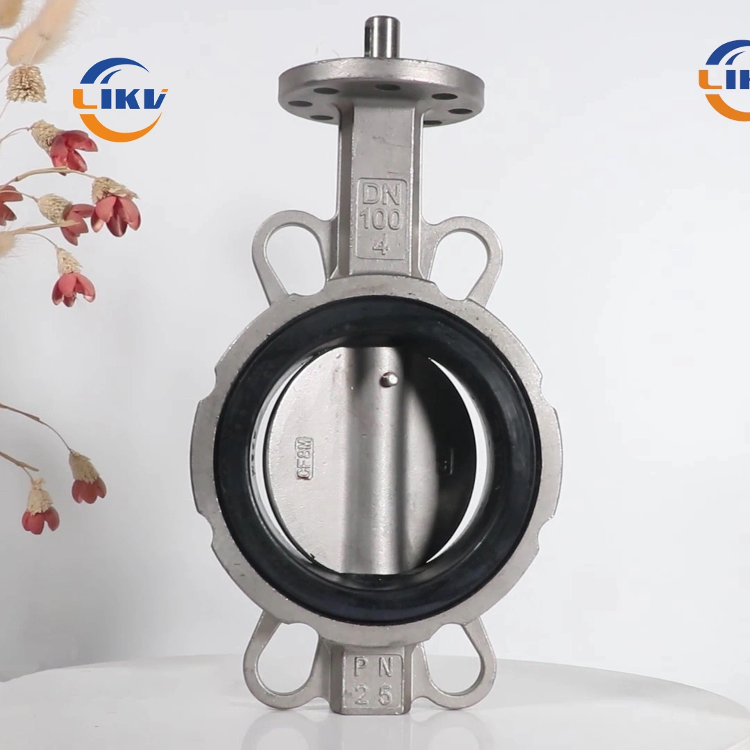 Pn16 DN50-200 4 Inch Stainless Steel Pn16 Universal Wafer Butterfly Valve Supplier