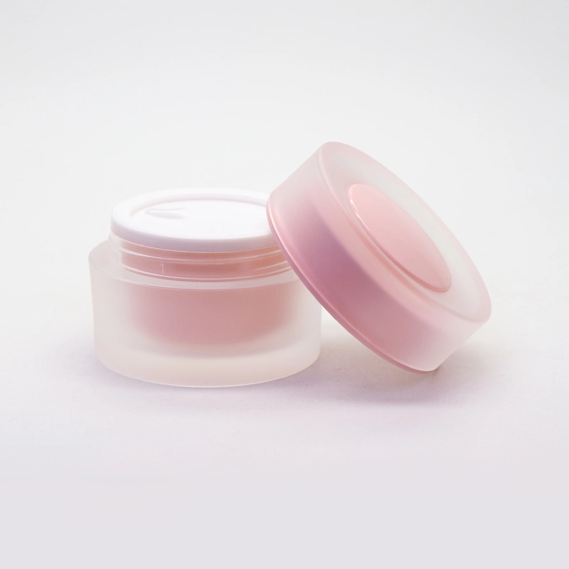 50g Pink Skincare Small Face Cream Custom Empty Lip Balm Scrub Acrylic Cosmetic Plastic Packaging Cream Jar Pot Bottle Box Container