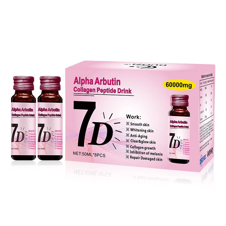 سائل مخصص سائل مخصص جيد بنكهة التصنيع الأصلي للمعدة مع الفواكه المجففة بالجملة 7D Alpha Arbutin Collagen Pepide Drink