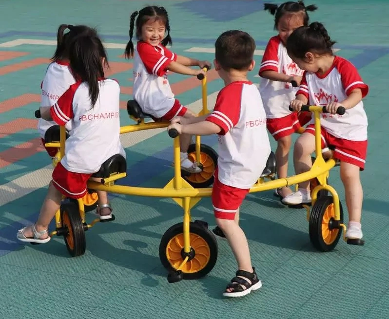 Fitness Rotary Bicycle Six-Person Pedal Rotary Bike for Children Preschool Education