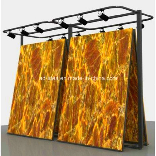 Marble/Granite/Quartz/Ceramic/Cobblestone Floor Larger Size Displays Stand for Tile Sample/Advertising/Exhibition