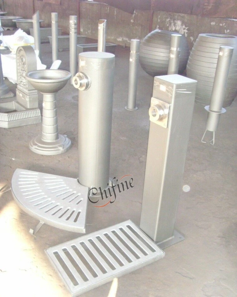 شركة OEM Cast Iron Bollard مع طلاء رشاش لطريق المرور