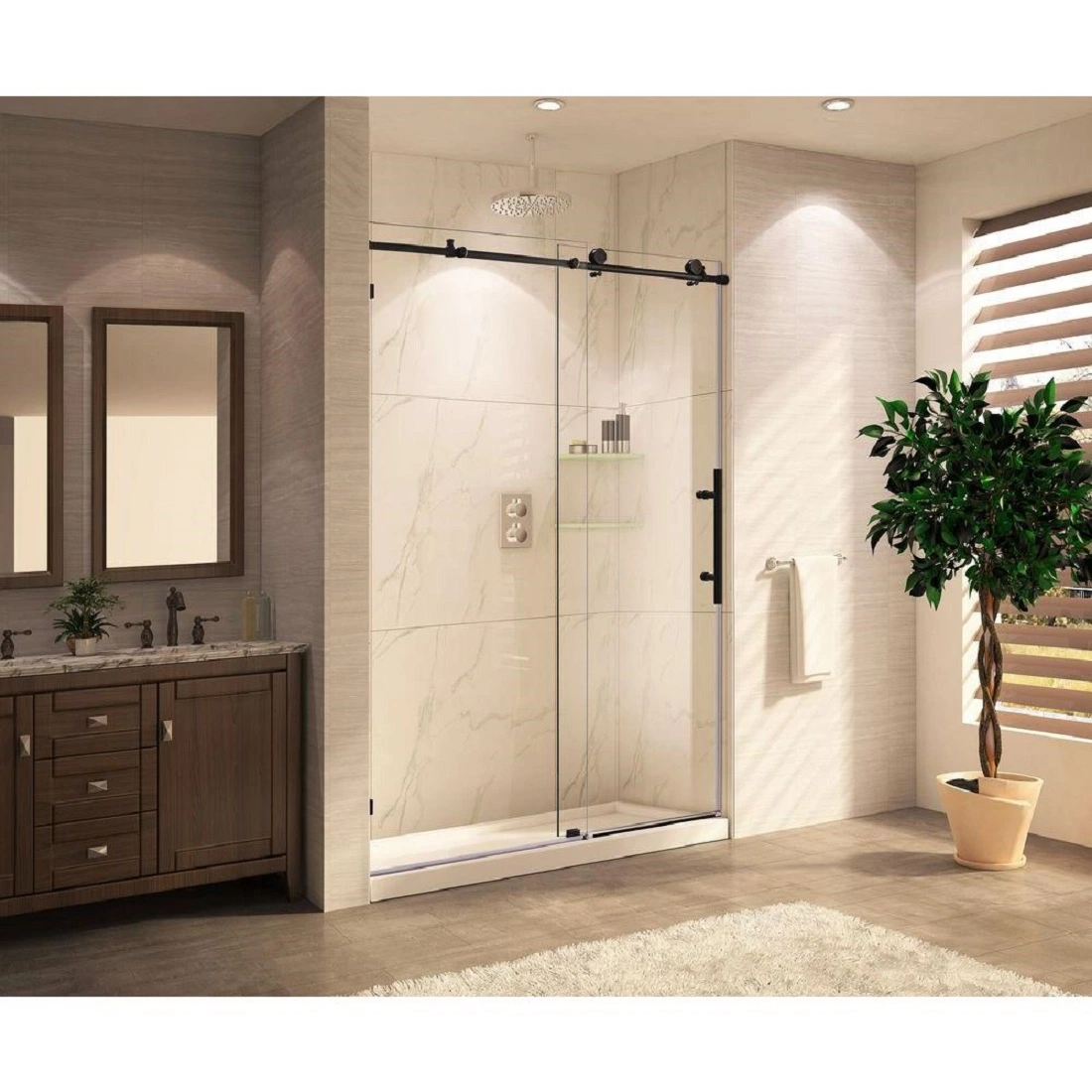 Schieben von Shower Door Enclosure mit Edelstahl 304 Hardware