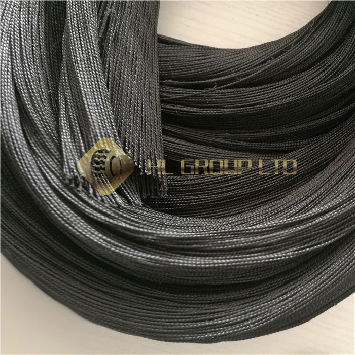Cruce de los neumáticos de poliéster y tejido del cordón de hilo de torsión con color negro para la red de pesca y de la cuerda