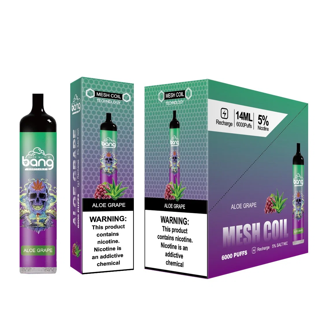 Wholesale/Supplier Original Bang Mesh Coil 6000 Puffs Disposable/Chargeable Vape