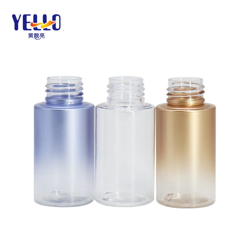 Leak Proof Gradient Matte Plastic 50ml Pet Cosmetic Serum Bottle with Pump