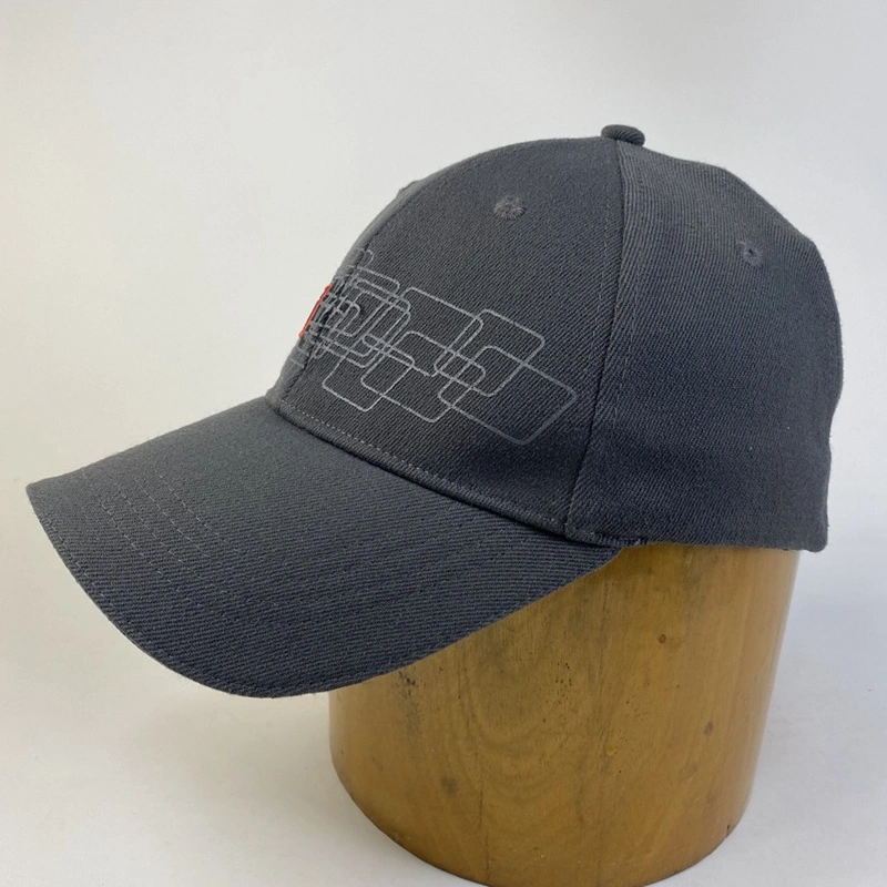 Printing Fitted Hats Structure Plain Distressed Grey Baseball Hats for Man