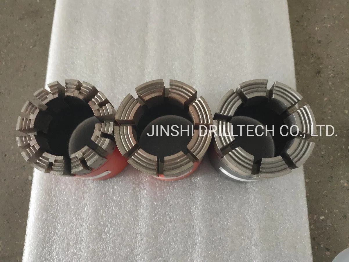 Nq Hq Diamond Bits Nwl Hwl Impregnated Diamond Core Drilling Bit Turbo Profile 12mm 8/10 Waterways Wireline Coring System Dcdma