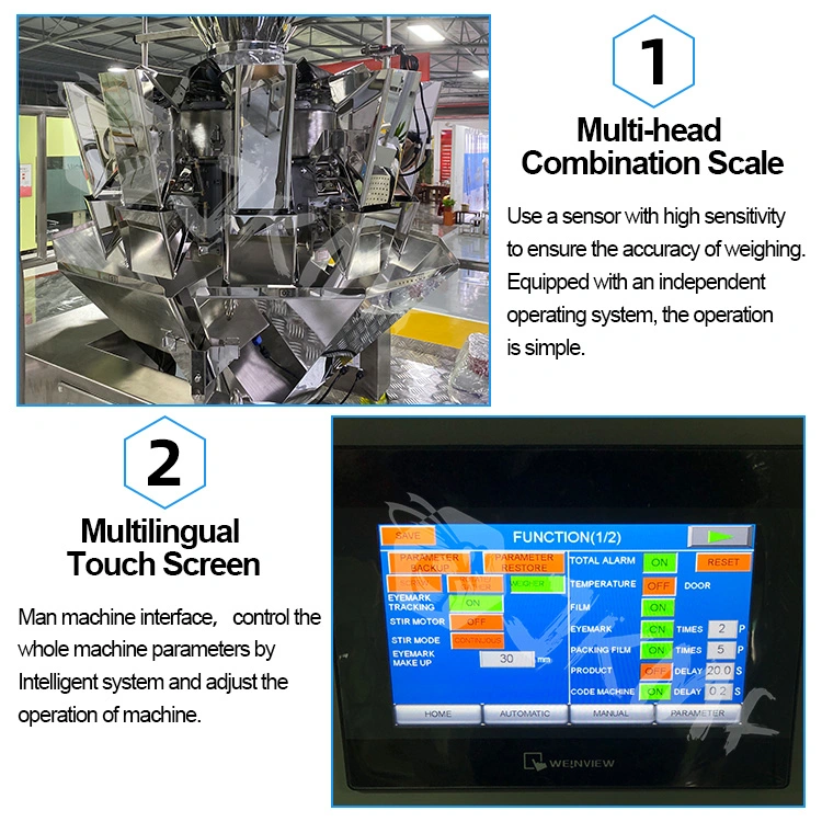 Automatic Frozen Food Weighing Packing Machine for Frozen Dumplings Chicken Packaging Machine Frozen Vegetable Packing Machine