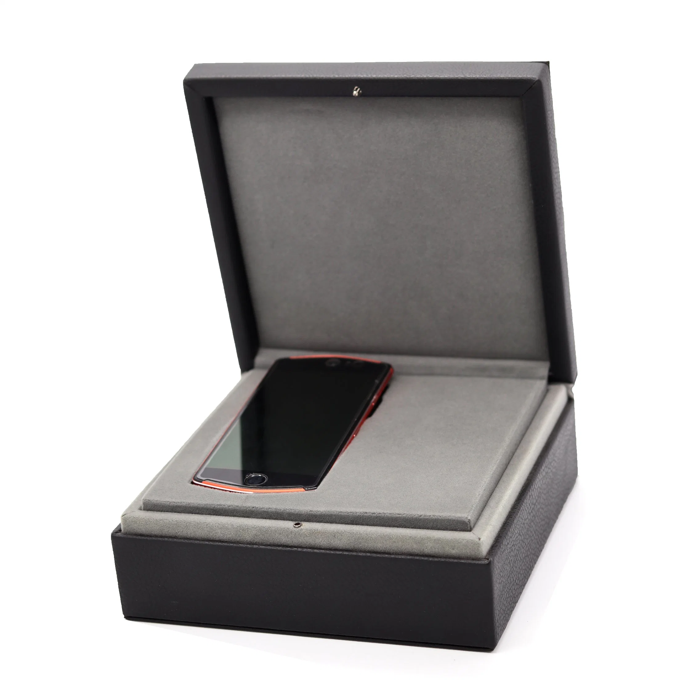 High quality/High cost performance  PU Wrapped Wooden Mobile Phone Gift Packaging Box