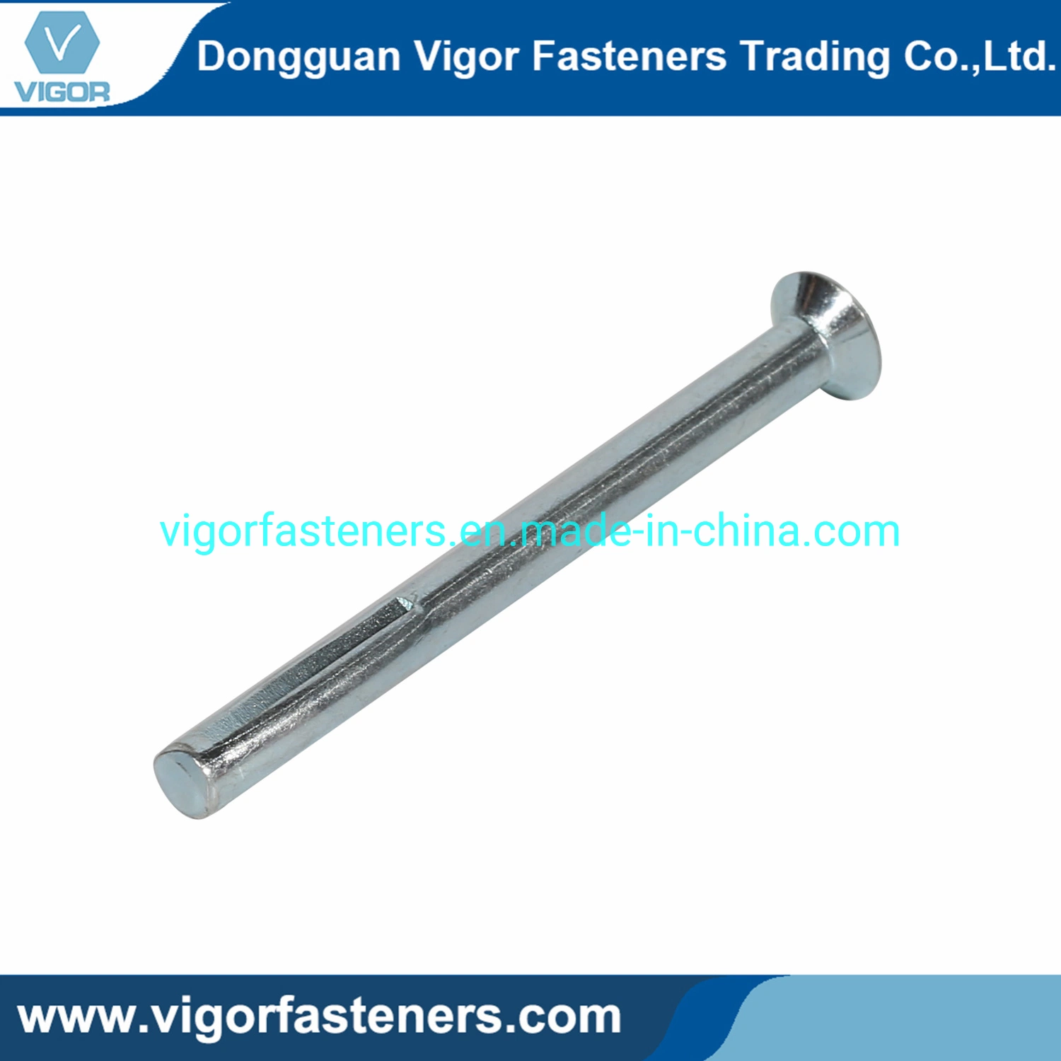 Wholesale Flat Head Split Drive Anchor with White Zinc Plated Split Ceiling Anchor for Concrete for Fixing Floor Keel