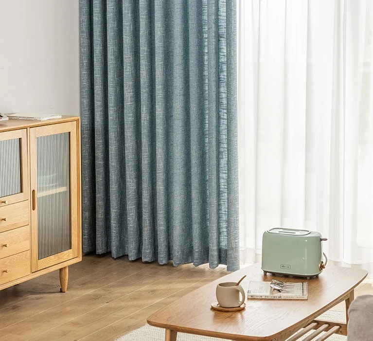 Simple Modern Semi Shading Imitation Cotton Coarse Linen Living Room Bedroom Curtain