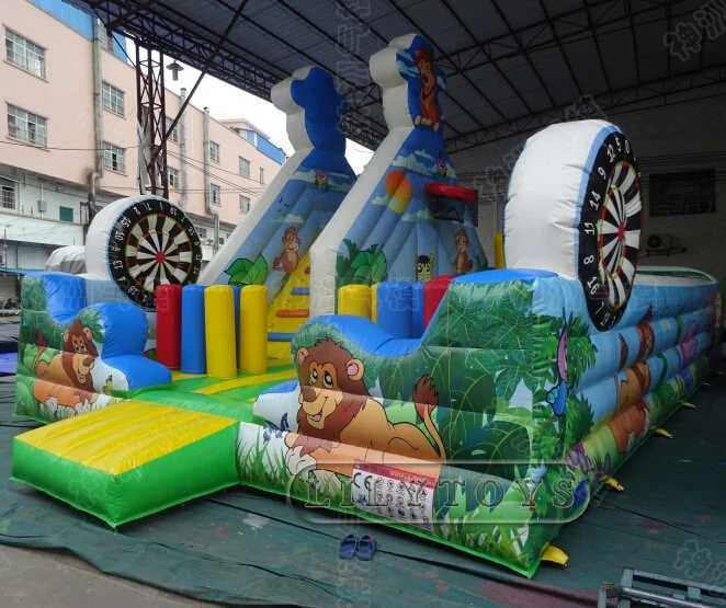 High quality/High cost performance 0.55mm PVC Giant Inflatable Funcity Amusement Playground for Sale