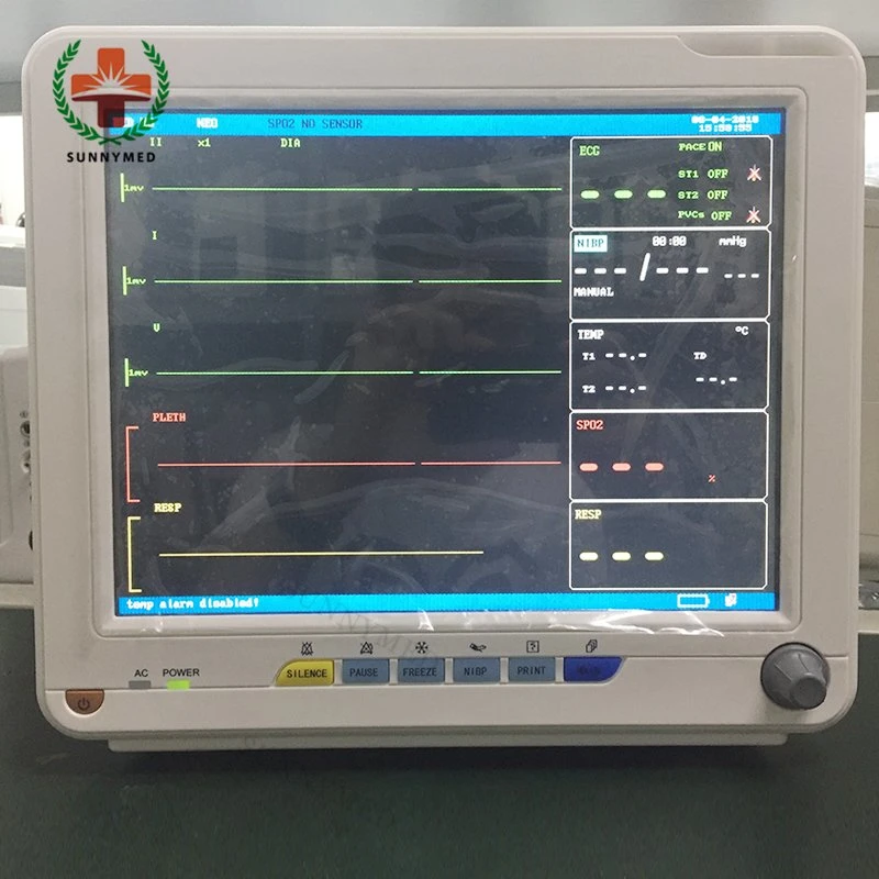 Sy-C005c ambulancia Ward Multi-Parameter portátil de cabecera del monitor de paciente de 12,1 pulgadas