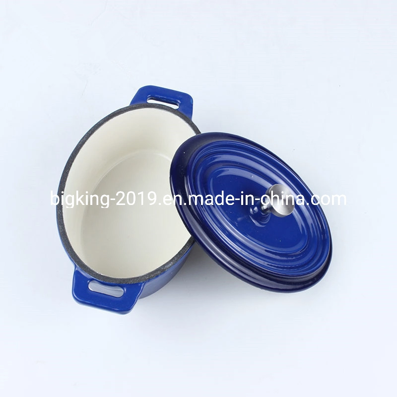 Pre-Seasoned Cast Iron Mini Oval Casserole Pot