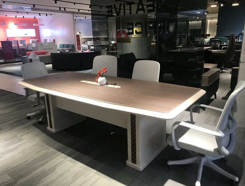 Oficina de melamina moderno de madera mesa mesa de reuniones